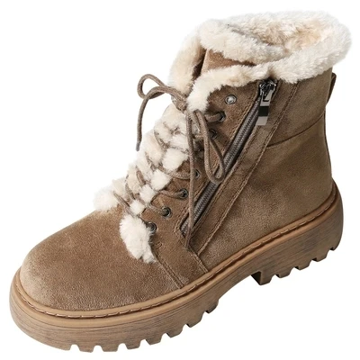 

2018 winter plus velvet warm women's boots soft bottom non-slip mother shoes waterproof snow boots