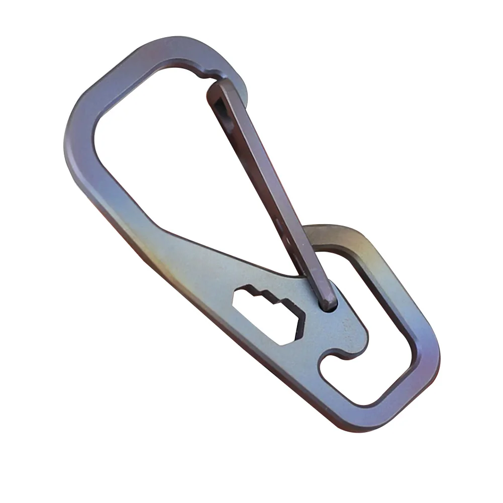 Quick Release Titanium Alloy Climbing Accessories Multifunction Keychain Hanging Traveling Hook Strong Mountaineering Buckle | Спорт и