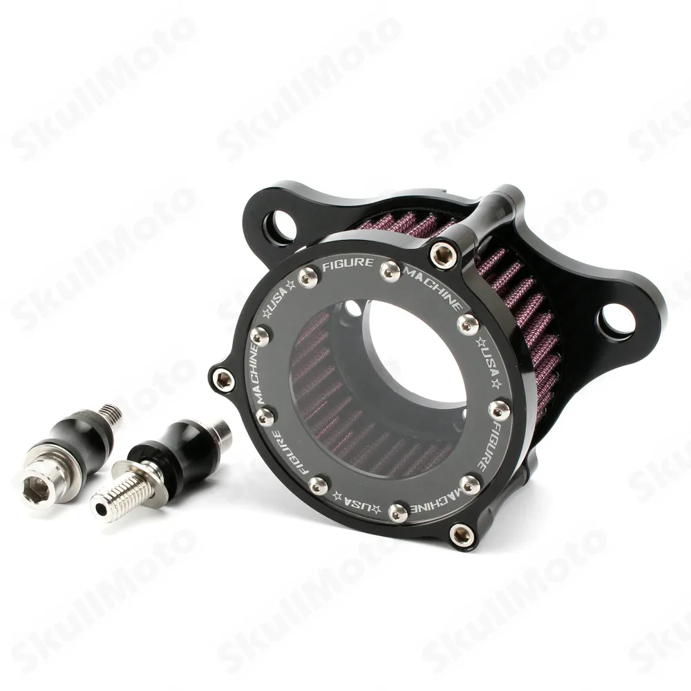 Black CNC Air Cleaner Intake Filter Kit For Harley Sportster XL 883 1991-2016