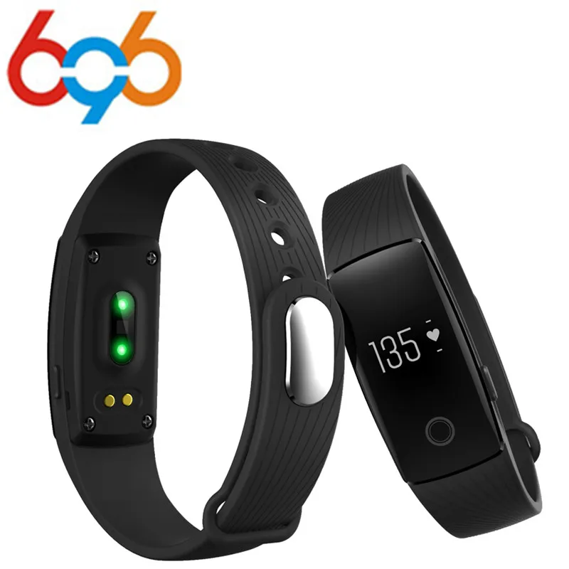 ID107 сердечного ритма Смарт часы монитор шагомер Smart Band Беспроводной Фитнес трекер