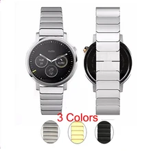 Черный, серебристый, золотой 22 мм металлический браслет для наручных часов Motorola Moto 360(2 поколения) Смарт-часы с 2 шатунами+ инструмент