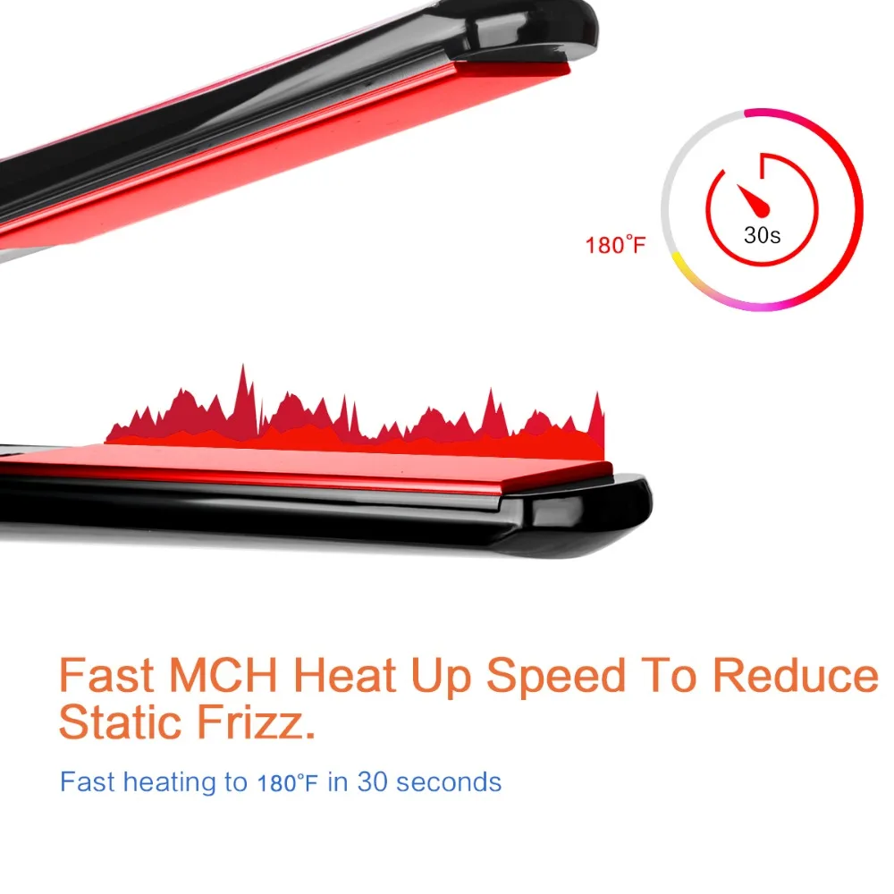 MCH 470F высокотемпературный 2 в 1 выпрямитель и щипцы для завивки волос инструмент для укладки титановый Профессиональный Выпрямитель для волос плоский Утюг