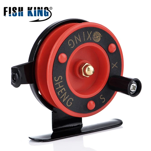 FISH KING зимняя удочка для подледной рыбалки 50/75 см, 2 секции, удочки с катушкой для рыболовного колеса, снасти - Цвет: Светло-желтый
