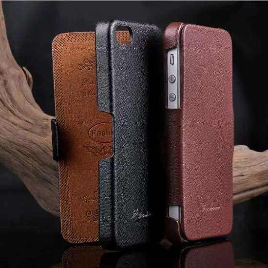 Luxury Genuine Leather Cell Phones Case For Apple iPhone 5 5S Filp