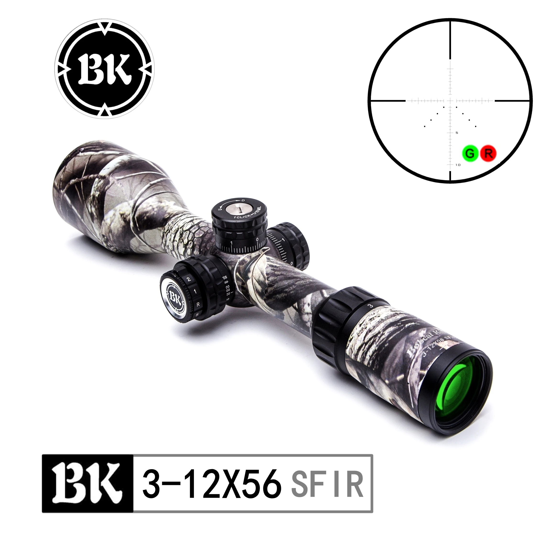 

Bobcat King Optics BK 3-12X56SFIR riflescope camouflage appearance tactical optical sight sniper hunting air gun rifle aiming