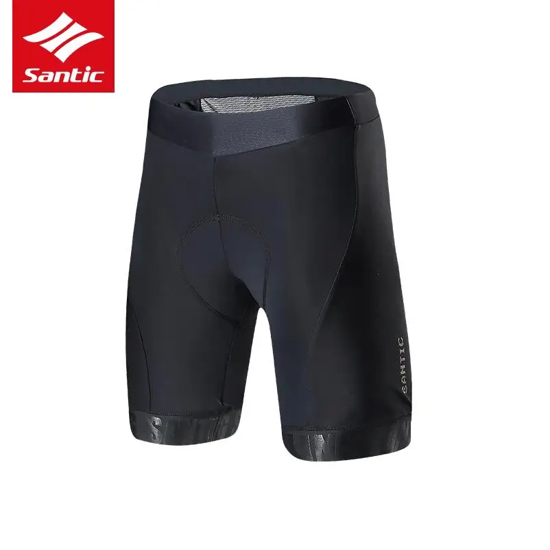 

Santic Cycling Shorts Men Summer Pro Coolmax 4D Italian Padded Shorts Shockproof MTB Road Bike Bicycle Shorts ciclismo black