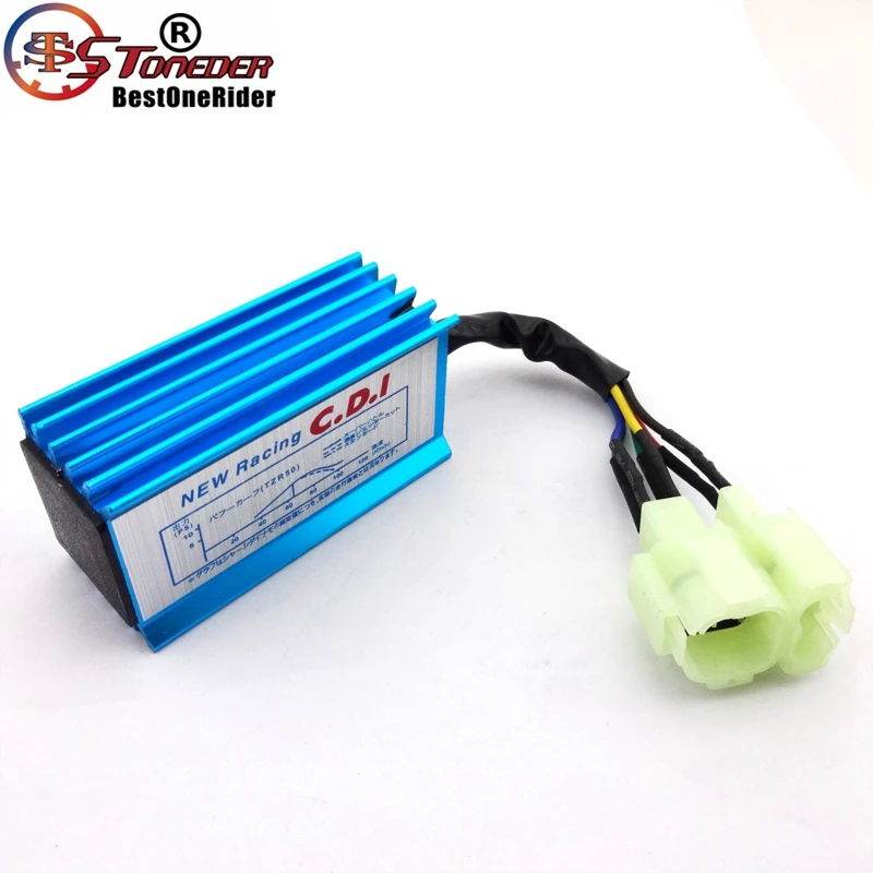 STONEDER Blue Racing 6 Pin AC cdi-зажигание коробка для GY6 двигателя 50cc 90cc 110cc 125cc 150cc китайский Мопед Скутер ATV квадроцикл багги