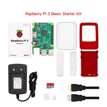 

Wholesale Raspberry Pi 3 Model B Starter Kit With Raspberry Pi Box Case Red White / 16G Sd Card / 5V 3A Usb Charger / USB Cable