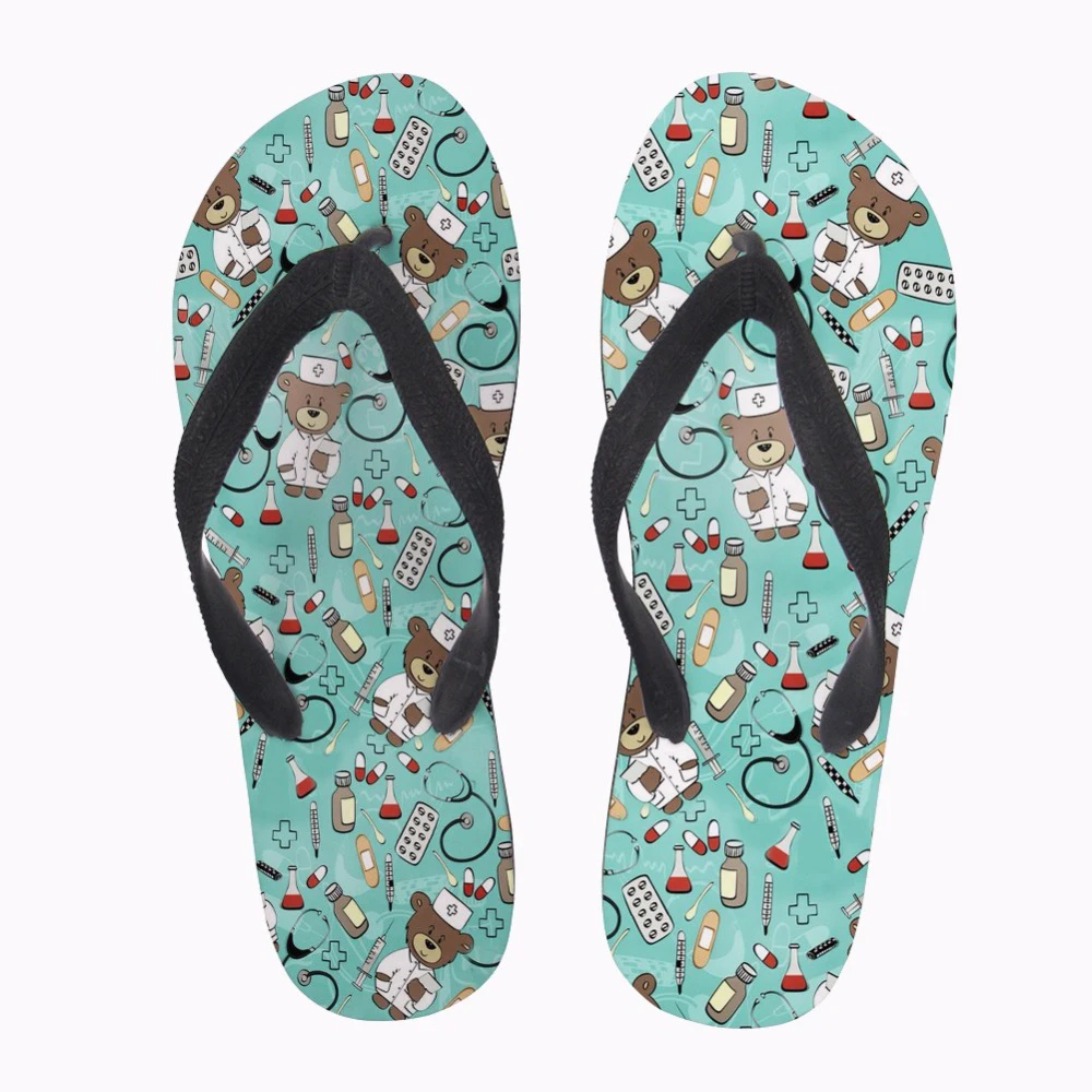 

Customized Cute Women Summer Flip Flops Cartoon Women's House Slippers Slip-on Rubber Beach Flip Flops for Teenage Girls Female