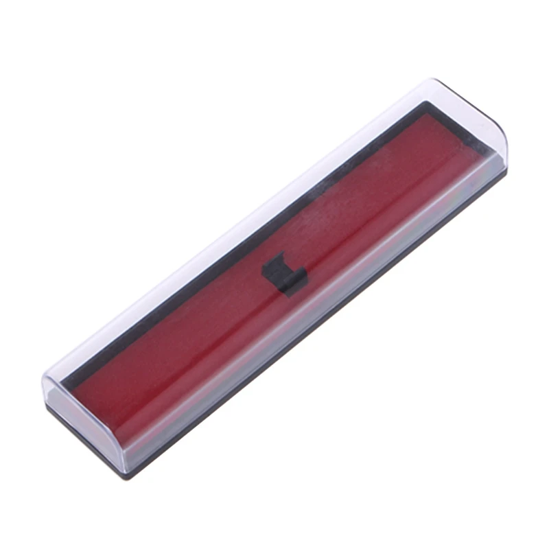 

Transparent Pen Case Storage Box Red Base Stationery Organizer Office Use