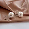 Carvejewl – boucles d'oreilles à clip en perles pour femmes, nouvel arrivage, mode Simple, grande perle, bijoux design coréen, élégantes, fausses perles ► Photo 2/6