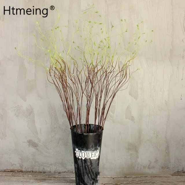 Htmeing 51 Inches 5pcs Artifical Willow Branches Plant Decor Fake Leaves  Diy Curly Pussy Willow Twig Crafts Arrangements - Artificial Flowers -  AliExpress