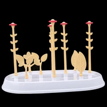 Сушилка для детских бутылочек многофункциональная Съемная портативная для кормления бутылочка с крышками Съемная детская полка для сосок