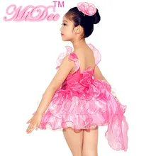 Lovely Ballet Dance Dress Sequin Leotard Ballerina Tutu Dance Dress Girls Party And Wedding Flower Girls Dresses