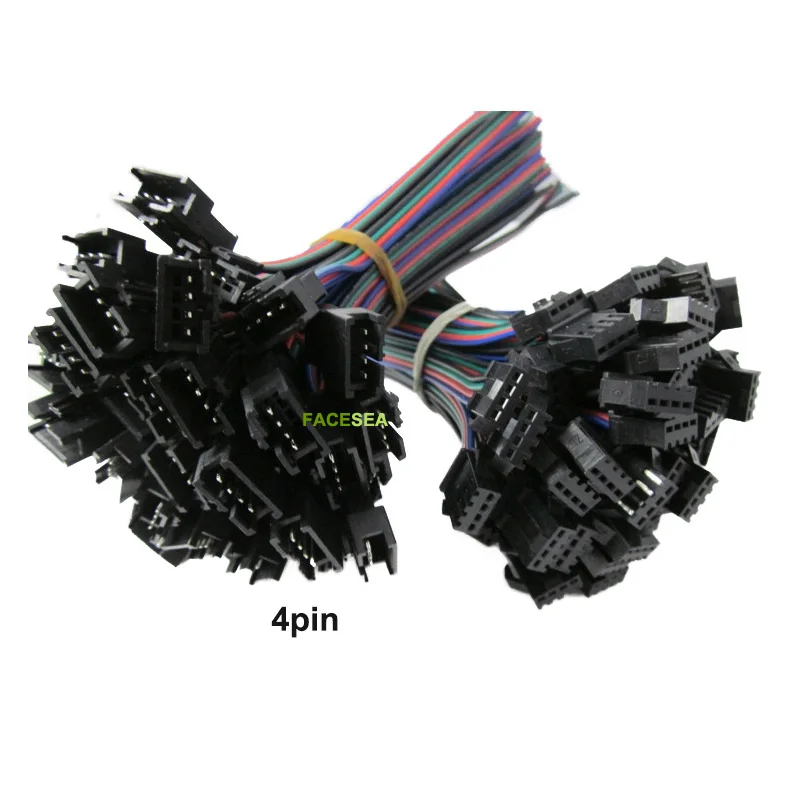 100 пар JST SM разъем 2pin / 3pin 4pin 5pin мужской и женский кабель провод для WS2812B 5050 RGB