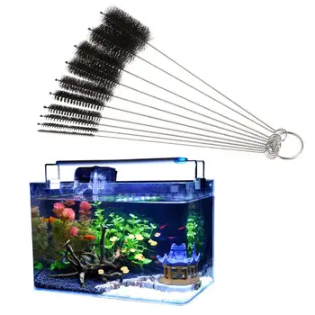 

10Pcs Aquarium Brushes Set Pipe Cleaning Tool Tube Cleaner For Drinking Straw Glasses Keyboard Jewelry Bottle Jar Household Kit
