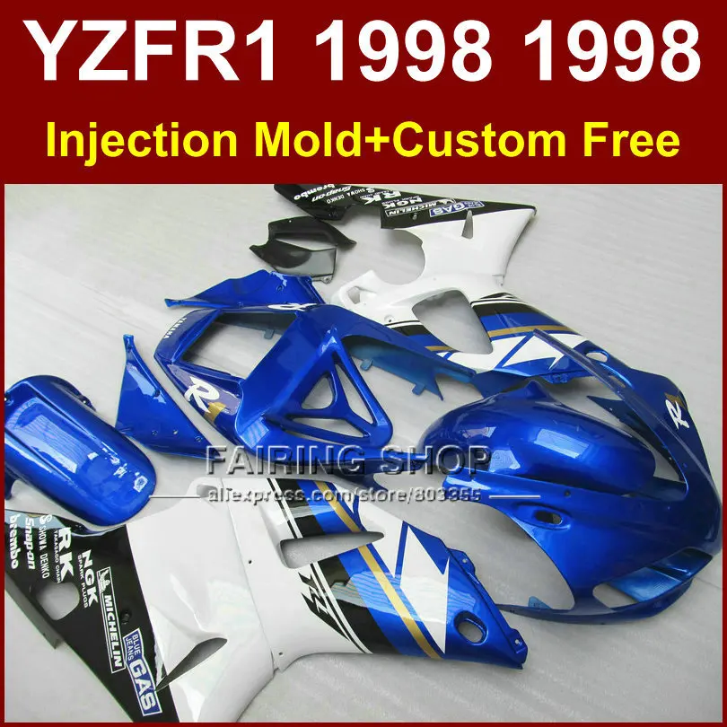 Тёмно-синие обтекатели LG6B для мотоцикла YAMAHA YZF R1 YZF1000 98 99 1998 1999 AJ8N | Автомобили и