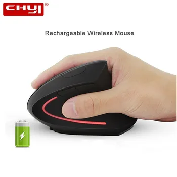 

CHYI Wireless 5th-Gen Vertical Mouse Ergonomic Micro USB Input Built-in Li-Lion Battery Wrist Healing Mice with Mouse Pad Kit