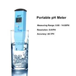 РН-метр цифровой ЖК-дисплей тест качества воды метр портативный водостойкий рН-тест er контроль качества воды тест er детектор