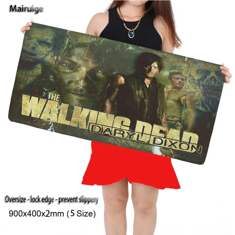 Mairuige Print Large Walking Dead Mouse Pad 900*400mm Speed Locking