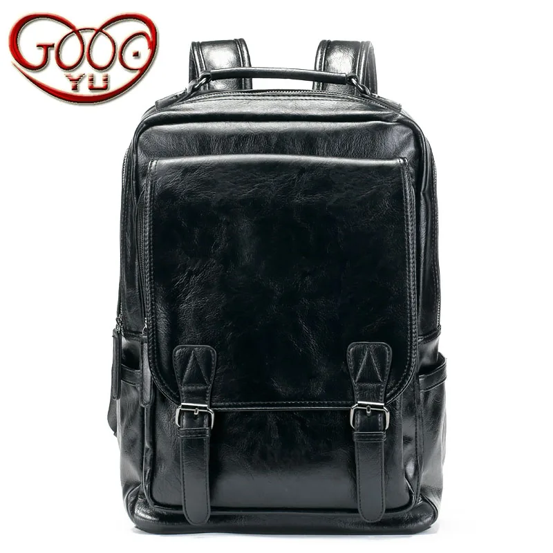 

Simple and stylish bulk shoulder bag trend Korean version of the laptop bag tide PU high-quality PU leather shoulder bag backpac