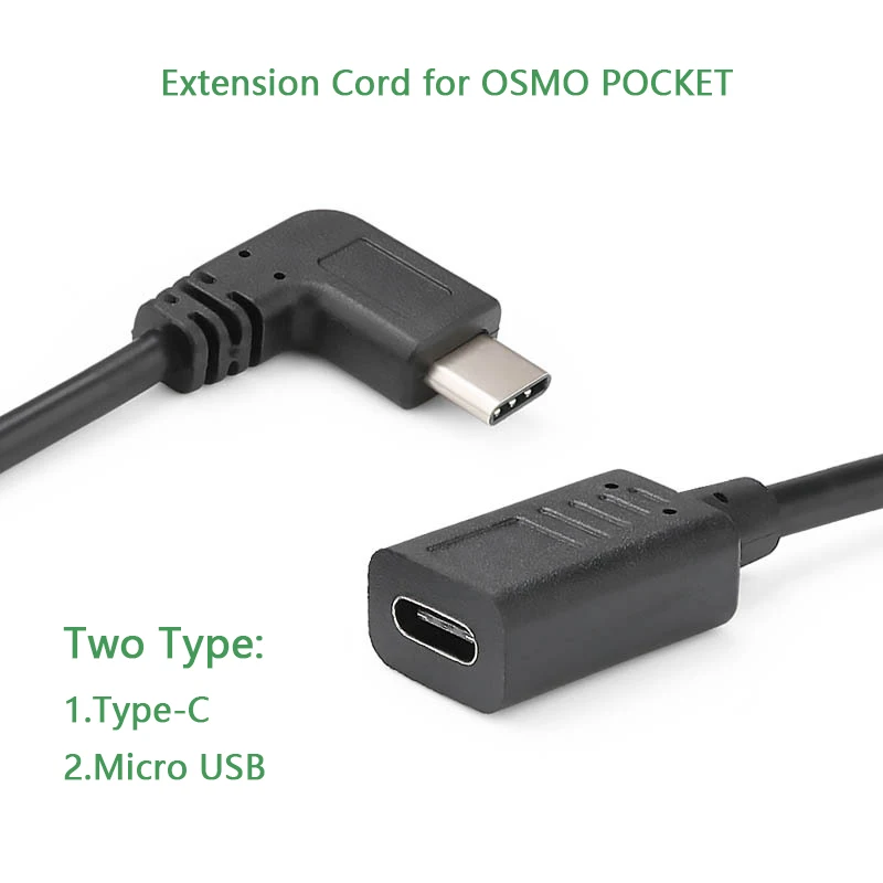 

Two Types DJI OSMO POCKET USB Type-C Extension Cord 30CM to OSMO Pocket Handheld Gimbal Accessories New
