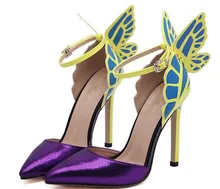 Europäischen und Amerikanischen schauspielerin Traum schmetterling flügel sexy Roten Hochhackigen zinken nachtclub Frauen Pumps Schuhe Schuhe Frauen