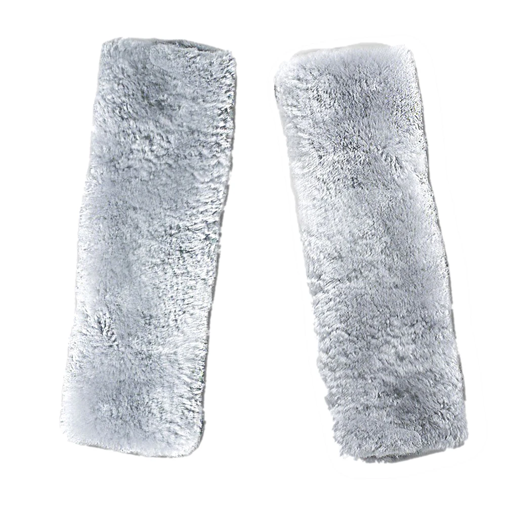 2 pcs Soft Artificial Sheepskin Seat Belt Shoulder Pad Auto Car Seatbelt Strap Cover Cushion Pads for Comfortable Driving | Автомобили и