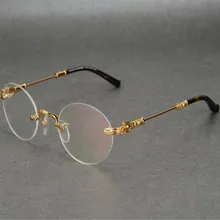 Унисекс Винтажный бизнес-дизайн овальной оправы сплав оптические очки Рамка Серебро Золото Марка миопия, Гиперметропия очки