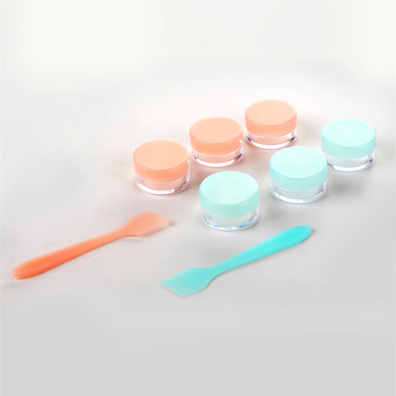 

3pcs 5g Round Bottom Eyeshadow Makeup Face Cream Lip Balm Container Cosmetic Empty Jar Refillable Bottles Box Empty Jar Pots