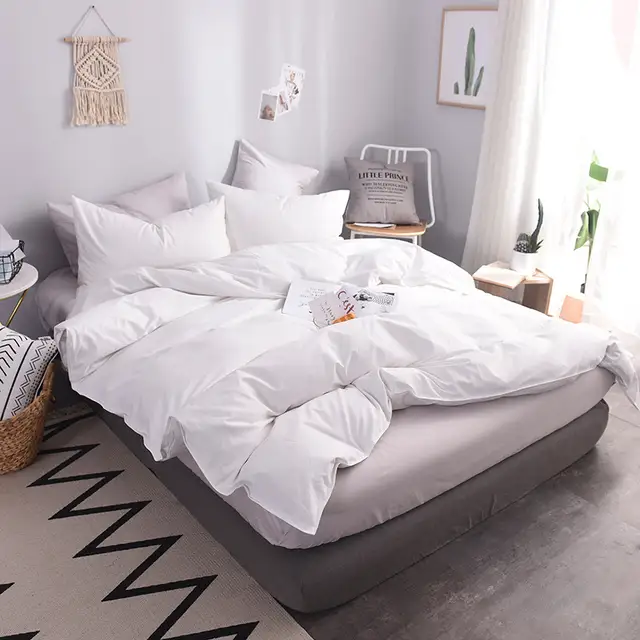 Online Shop 100 Cotton White Duvet Cover Super King Size Bed