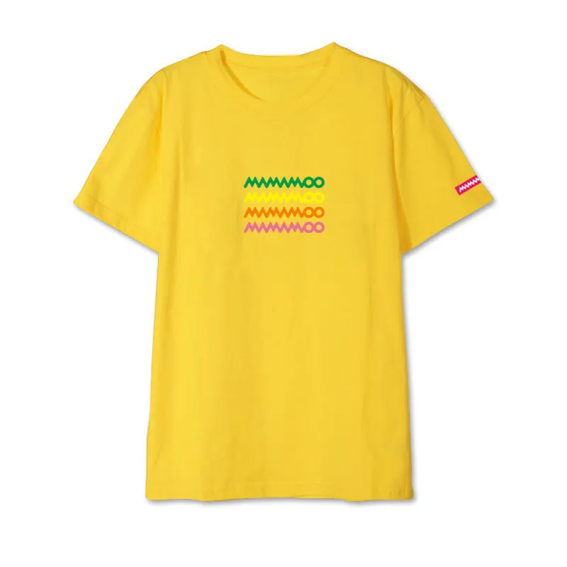 Прямая поставка Kpop MAMAMOO альбом рубашки хип-хоп Повседневная Свободная одежда футболка Топы с короткими рукавами футболки