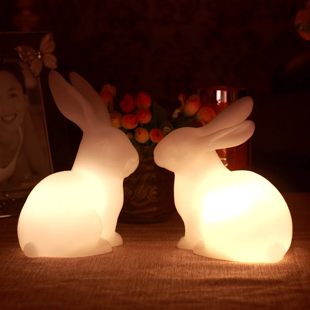 Buy 2pc/lot Flickring Rabbit Shape Led Candle White