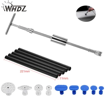 WHDZ PDR Tools Dent Puller 2in1 Slide Hammer Puller Tabs Dent Removal Paintless Dent Repair Tools Suction Cup Hand Tools Kit whdz pdr tools slide hammer with puller tabs dent removal repair tool paintless kits glue puller sets