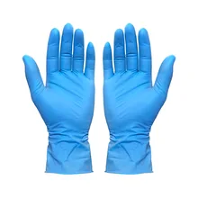 50 пар/упак. синие нитрил ESD рабочие защитные перчатки маслостойкие перчатки S/M/L Размер