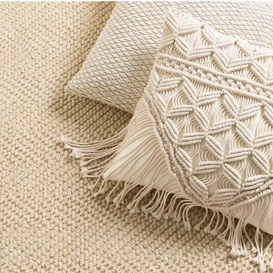 Coxim cobre 100% algodão linho macrame mão-tecido