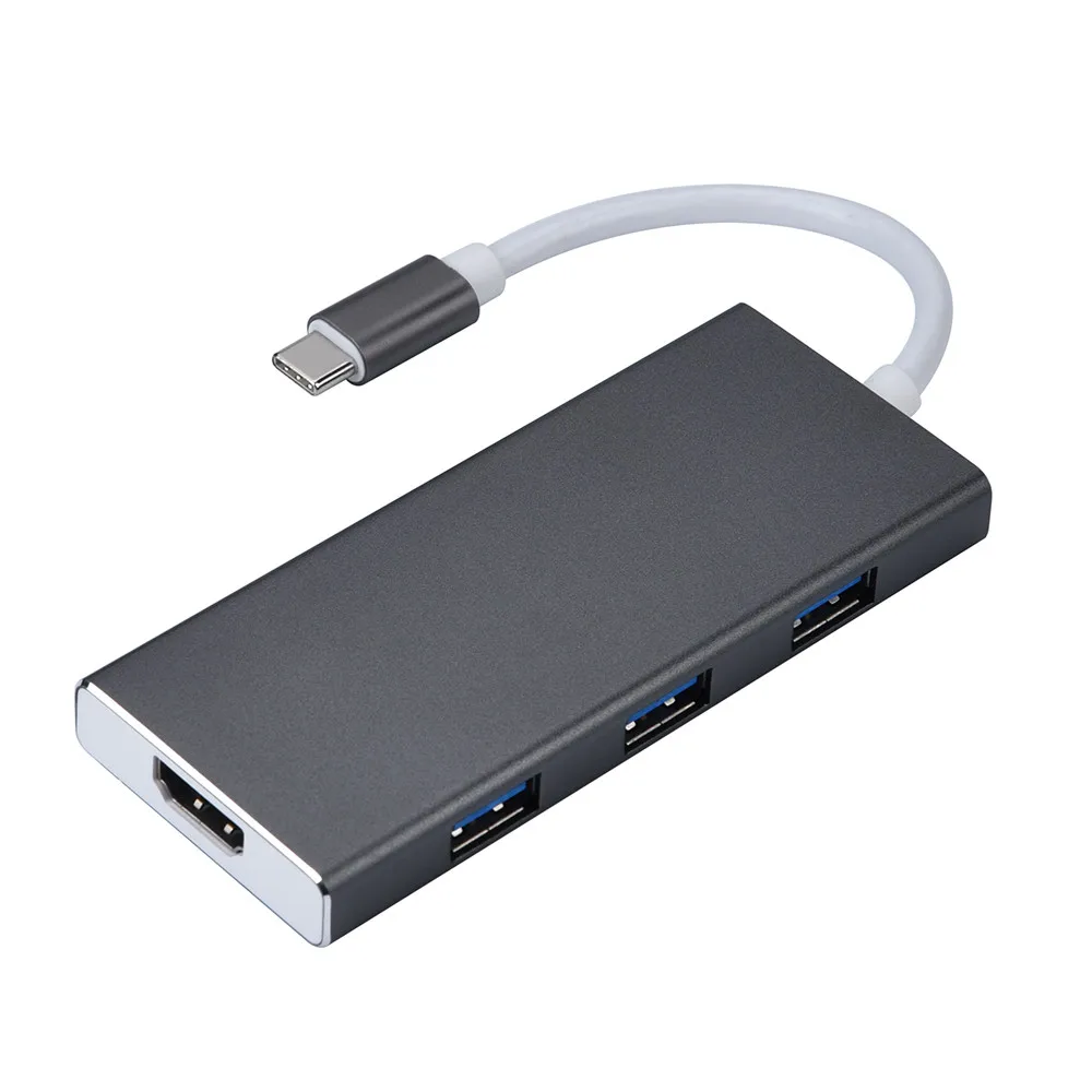 CARPRIE usb хаб Зарядное устройство Usb C концентратор Type адаптер 7 в 1 USB док станция с 4K