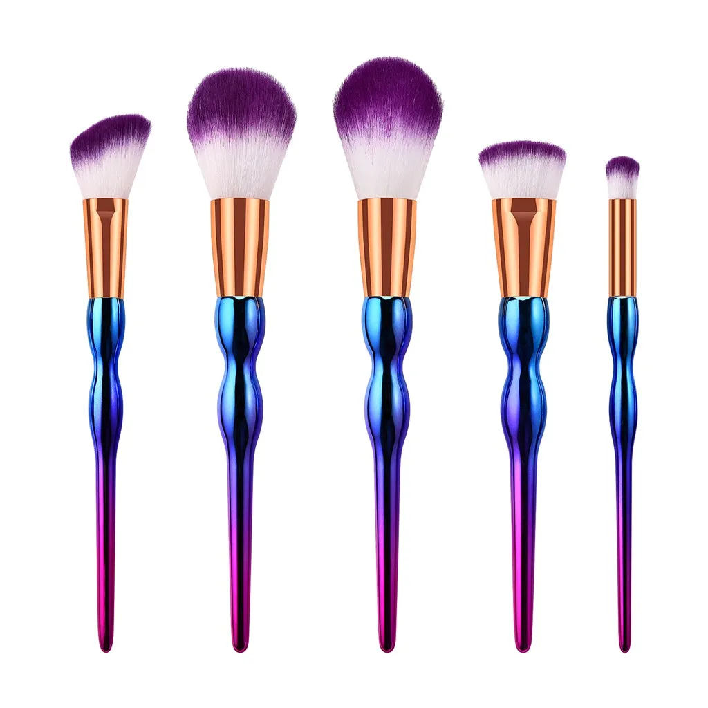 

5/7/10 Pcs Gourd Colorful Multifunctional Brush Makeup Brush Set Unicorn Make Up Brushes Set Eye Shadow Foundation Powder