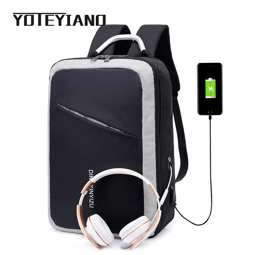 

YOTEYIANO Laptop Backpack for men Business Shoulder Bags Waterproof Canvas School Bag Anti-theft Travel Student Rucksack