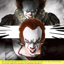 Дракула фильм Стивен Кинг это Джокер Pennywise латексная маска для косплея головные Уборы Хэллоуин Рождественский подарок(голова около: 54-63 см