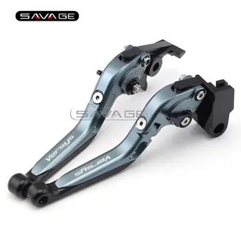 

For KAWASAKI KLE 650 Versys 2006 2007 2008 Titanium+BK Motorcycle Adjustable Folding Extendable Brake Clutch Lever Logo Versys