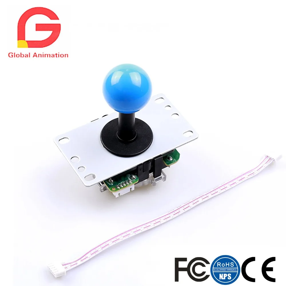 Zero Delay PC Комплект Аркады своими руками 5pin 8Way джойстик+ хромированная световая кнопка с микропереключателем для Mame Jamma& Fighting Game