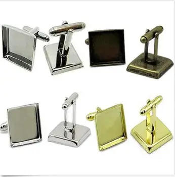 

Freeship! 18mm Square Blank Settings Cuff Links 50pcs