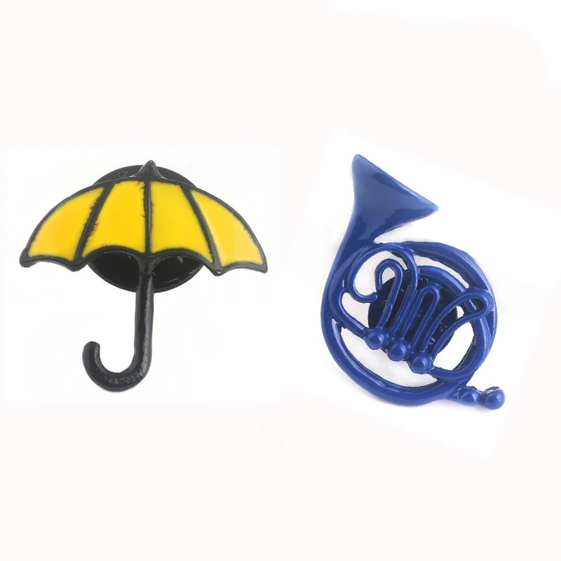 RJ Модные 20 шт./лот HIMYM брошь как я встретил вашу маму желтый зонтик Голубая Эмаль Pin