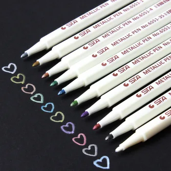 

Brand New 800 pcs Metallic Marker Pen DIY Scrapbooking Crafts Waterproof Oil Pen Art Marker Pen For Stationery School Supplies
