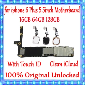 

NO iCloud For iPhone 6 Plus 5.5 inch Motherboard 16gb 64gb 128gb,100% Original unlocked for iphone 6 Plus With/Without Touch ID
