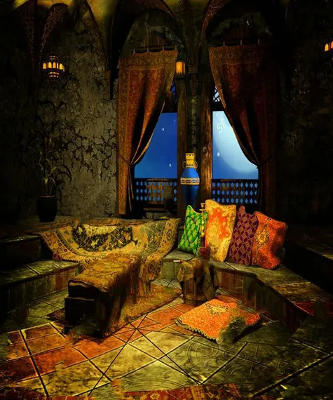 Аравийские ночи шторы на окна свет фоны высокого качества компьютерная печать Фотообои