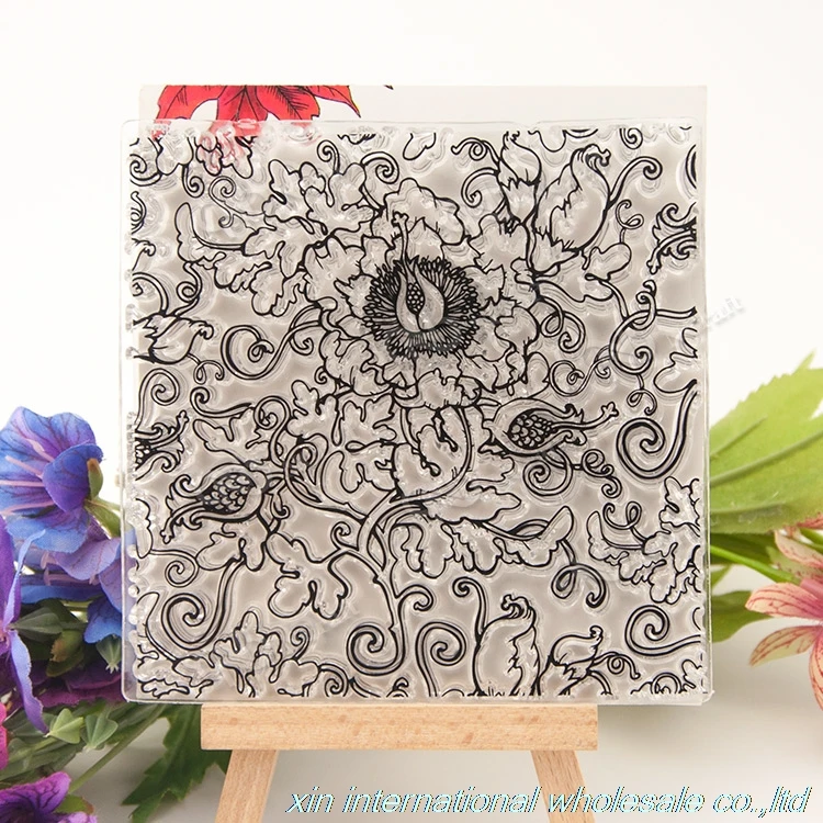 embossing folders encre scrapbooking ACRYLIC VINTAGE clear stamps FOR