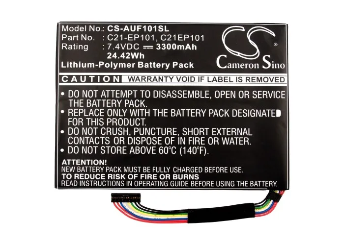 

Cameron Sino 3300mAh Battery C21-EP101 for Asus TF101, TF1011B001,TF1011B002,TF1011B003, TF1011B004,TF101X1, TF101,TR101,TF101A1