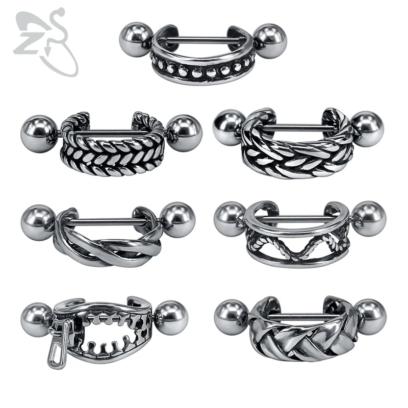 Zs Hip Hop Hoop Earrings Punk Style Round Earring Men S Stainless Zs Hip Hop Hoop Earrings Punk Style